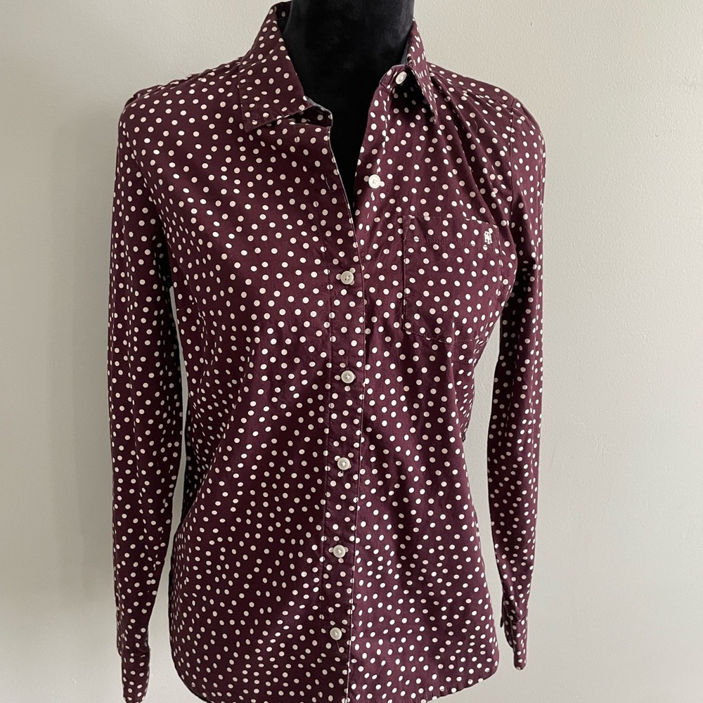 Tommy Hilfiger Red and White Button Down Shirt